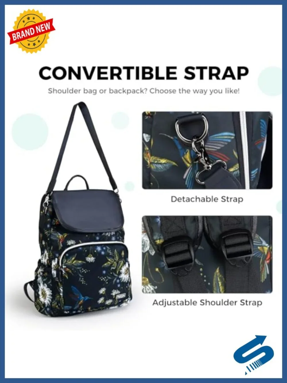 Waterproof Nylon Backpack For Women Work College Anti Theft Laptop Backpack